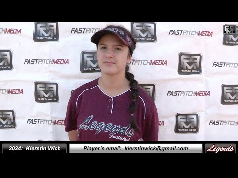 2024 Kierstin Wick 3.8 GPA - Pitcher & First Base Softball Skills Video - Norcal Legends