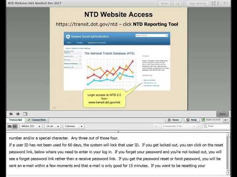 Webinar: NTD Safety and Security Non Rail Reporting 121217