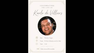 Karlo de Villiers Funeral Service