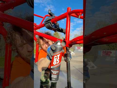 Customising My Rare BMX Inside The Skatepark!‼️😱 Satisfying GT85 Bike Repair #bmx #asmr #bikelife