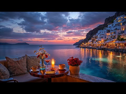 Santorini Seaside Jazz Evening | Relaxing Jazz Instrumental for Study, Focus & Calm Moments