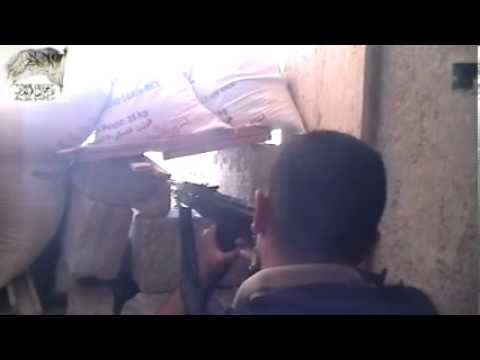 عملية قنص عناصر النظام على جبهة جوبر في دمشق من قبل لواء رجال الأثر