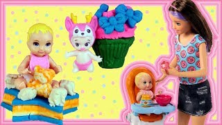 Barbie Skipper Babysitters & Play Doh Kuchnia • Deserki dla bobasów!!! • bajki dla dzieci