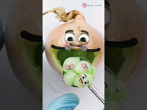 MORE THAN 20 BABIES😱🧅  - Mrs Onion Birth #foodsurgery #fruitsurgery #csection