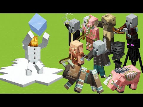 Mutant Snow Golem vs All mob minecraft | Minecraft battle