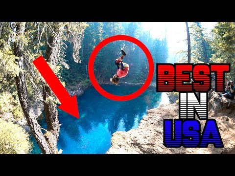 MOST BEAUTIFUL WATER IN AMERICA  *CLIFF JUMPING*