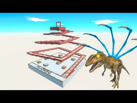 All Unit Escape From Alien Carcharodontosaurus - Animal Revolt Battle Simulator