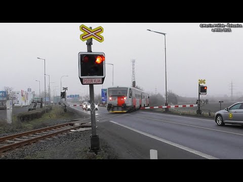 železniční přejezd Mladá Boleslav - P4638 / 19.01.2025 / Czech railroad crossing