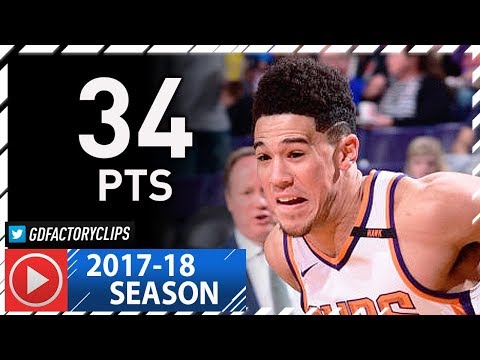 Devin Booker Full Highlights vs Hawks (2018.01.02) - 34 Pts, 7 Ast, CLUTCH!