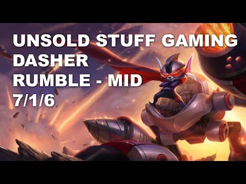 Unsold Stuff Gaming Dasher Mid Rumble vs Zoe - KR Master Patch 10.9
