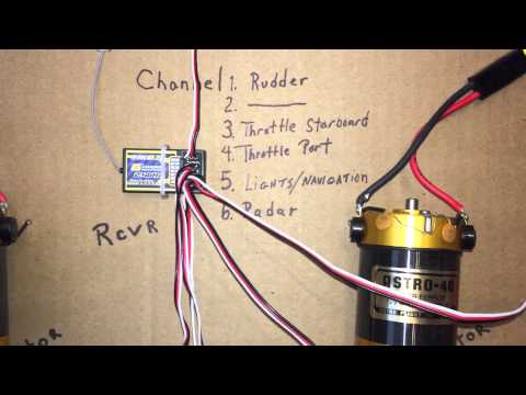RC model boat electronics display board part 1 & 2