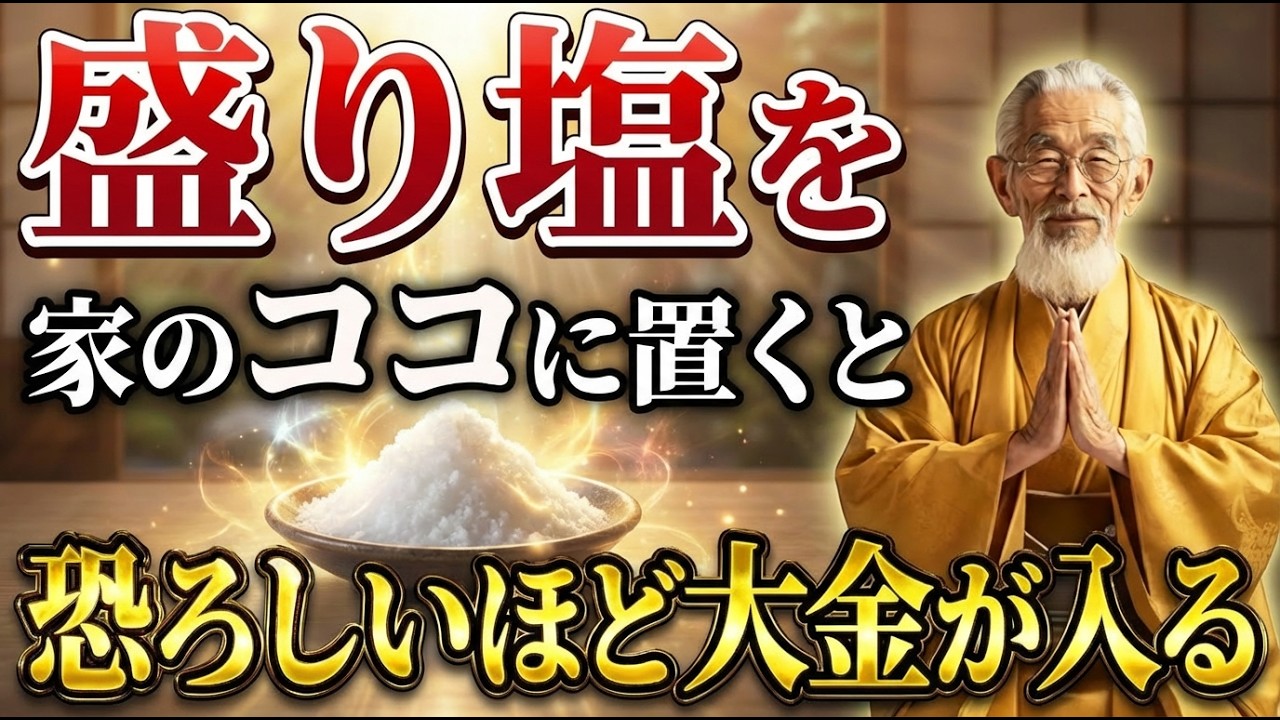 ※5秒以内に見れた人のみ。⚠️盛り塩を○○するだけでなぜか大金が入り続けます【本気で怖いほど効果あり】【金運急上昇】 【強制お金持ち】