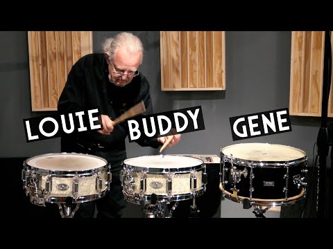 Louie Bellson, Buddy Rich, Gene Krupa - 3 Snares Comparison!!