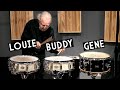 Louie Bellson, Buddy Rich, Gene Krupa - 3 Snares Comparison!!