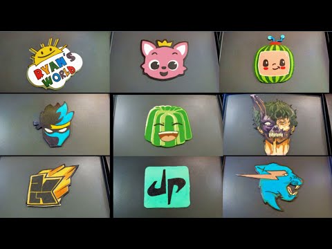 Famous Youtubers Logo Pancake Art - Cocomelon, PinkFong, Mr Beast