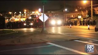 Ferguson, MO total Chaos, tear gas, LRAD & Riot Cops