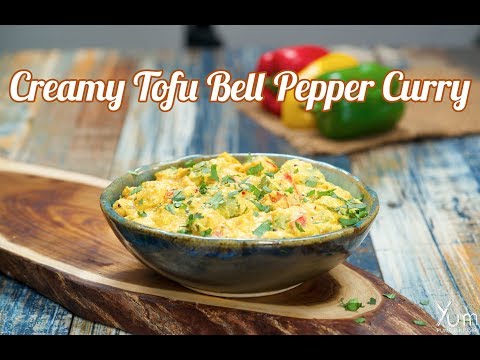 Creamy Tofu Bell Pepper Curry | How to Make Creamy Tofu Bell Pepper Curry Recipe