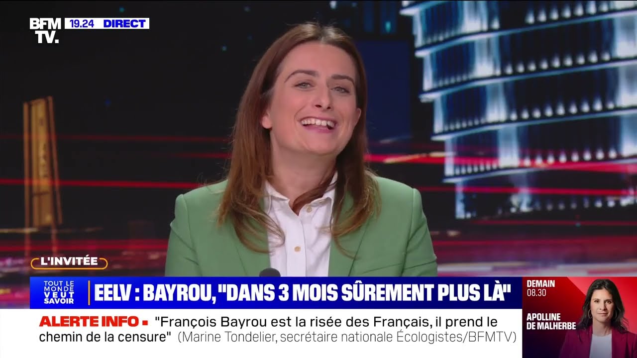 "François Bayrou est la risée des Français" Marine Tondelier face à Benjamin Duhamel sur BFM TV
