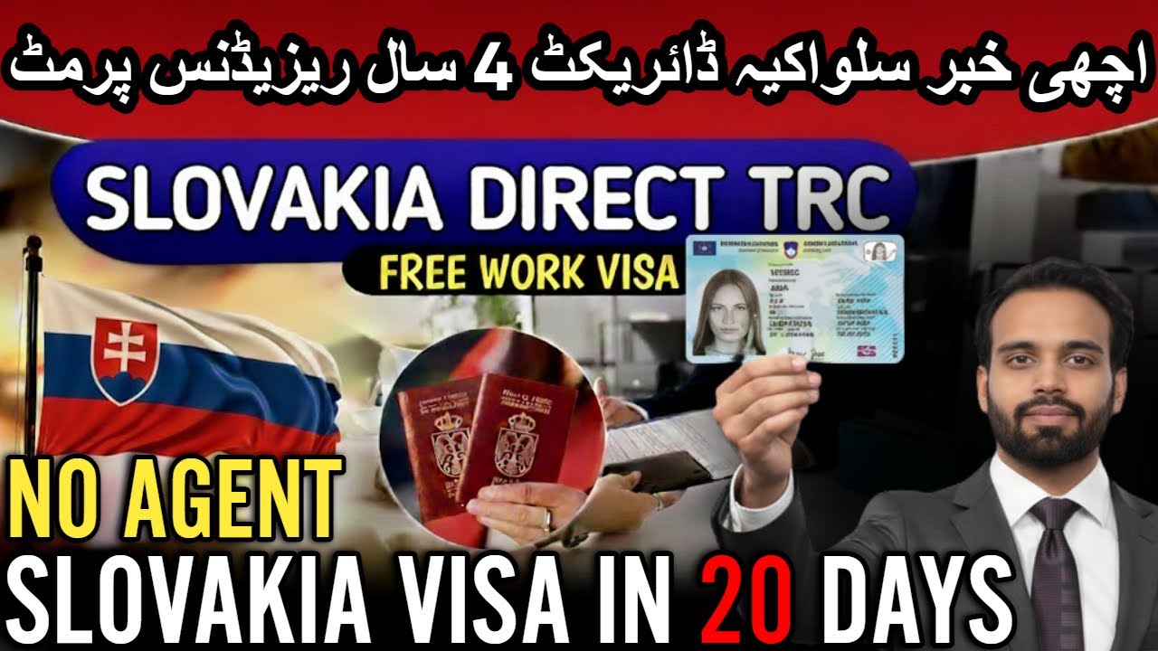 Slovakia Work Visa 2026 – Direct TRC in 20 Days | Europe Free Work Permit | No Agent Needed apply