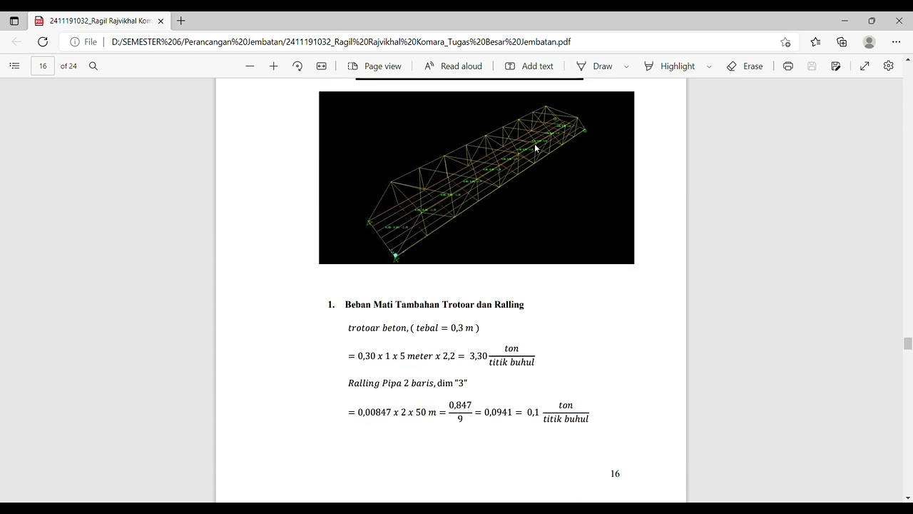 2411191032 Ragil Rajvikhal Komara Tugas Besar Jembatan pdf