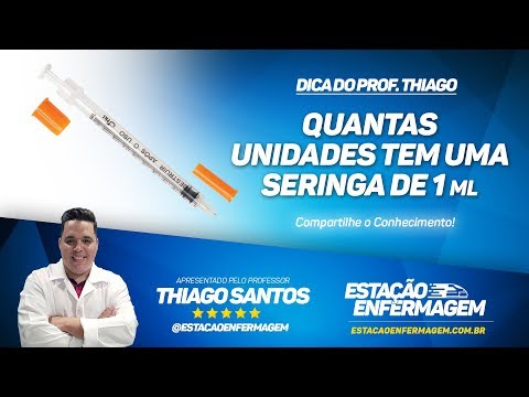 Dicas de Enfermagem: Quantas Unidades tem uma seringa de 1 ml?
