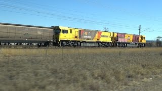 preview picture of video 'Pacing westbound empties at speed : Australian Railways'