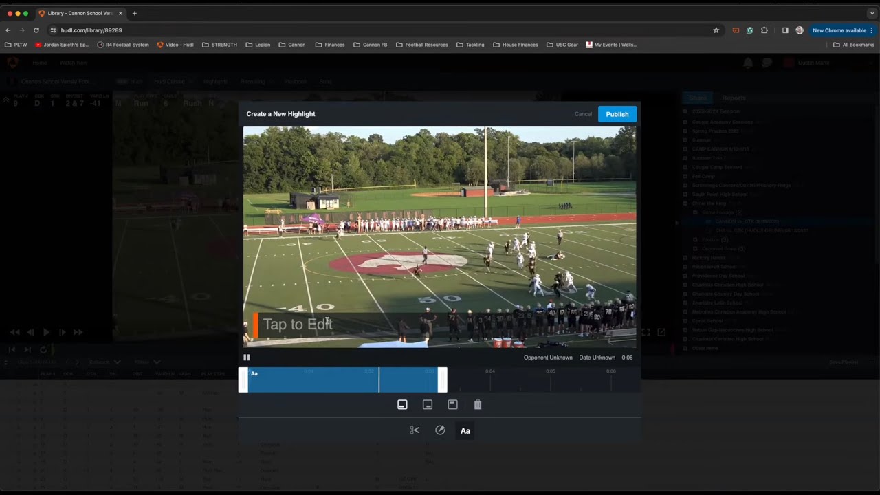 How to make a Hudl Highlight Reel