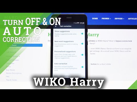 How to Enable / Disable Predictive Text in Wiko Harry – Auto-Correction