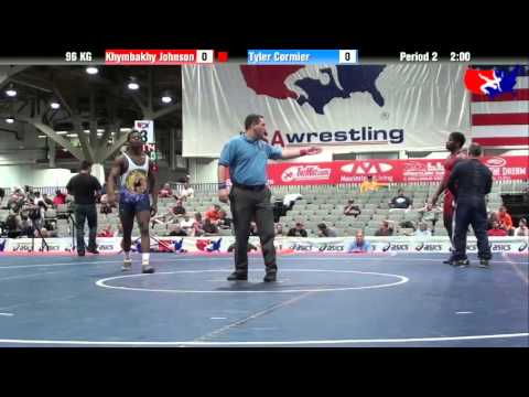 Khymbakhy Johnson vs. Tyler Cormier at 2013 Junior Nationals - FILA - GR