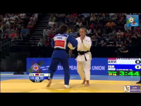 Judo 2014 European Championships Montpellier: Stankevich (ARM) - Cohen (ISR) [-52kg] rep