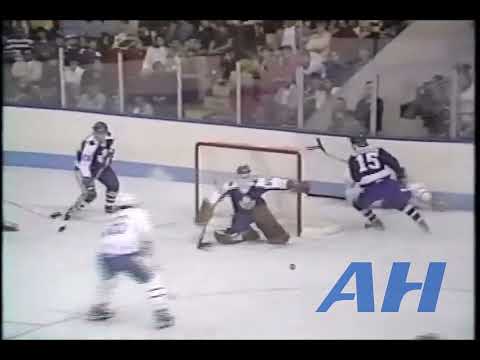 NHL Oct. 17, 1981 Pierre Aubry,QUE v Jim Benning,TOR (crosscheck) Toronto Maple Leafs Quebec Nordiqu