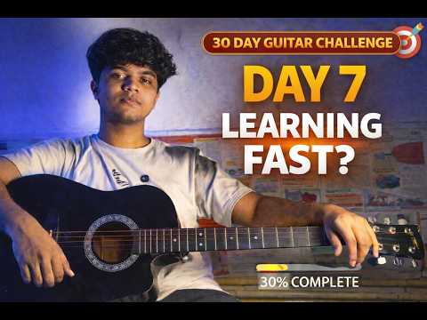 Day 7|30 Days Beginner challenge |How to Teach Yourself Guitar in 2026 | how to play guitar Beginner