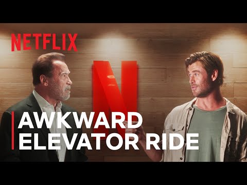 Chris Hemsworth and Arnold Schwarzenegger | Elevator Ride | Nobody Hits Like Netflix