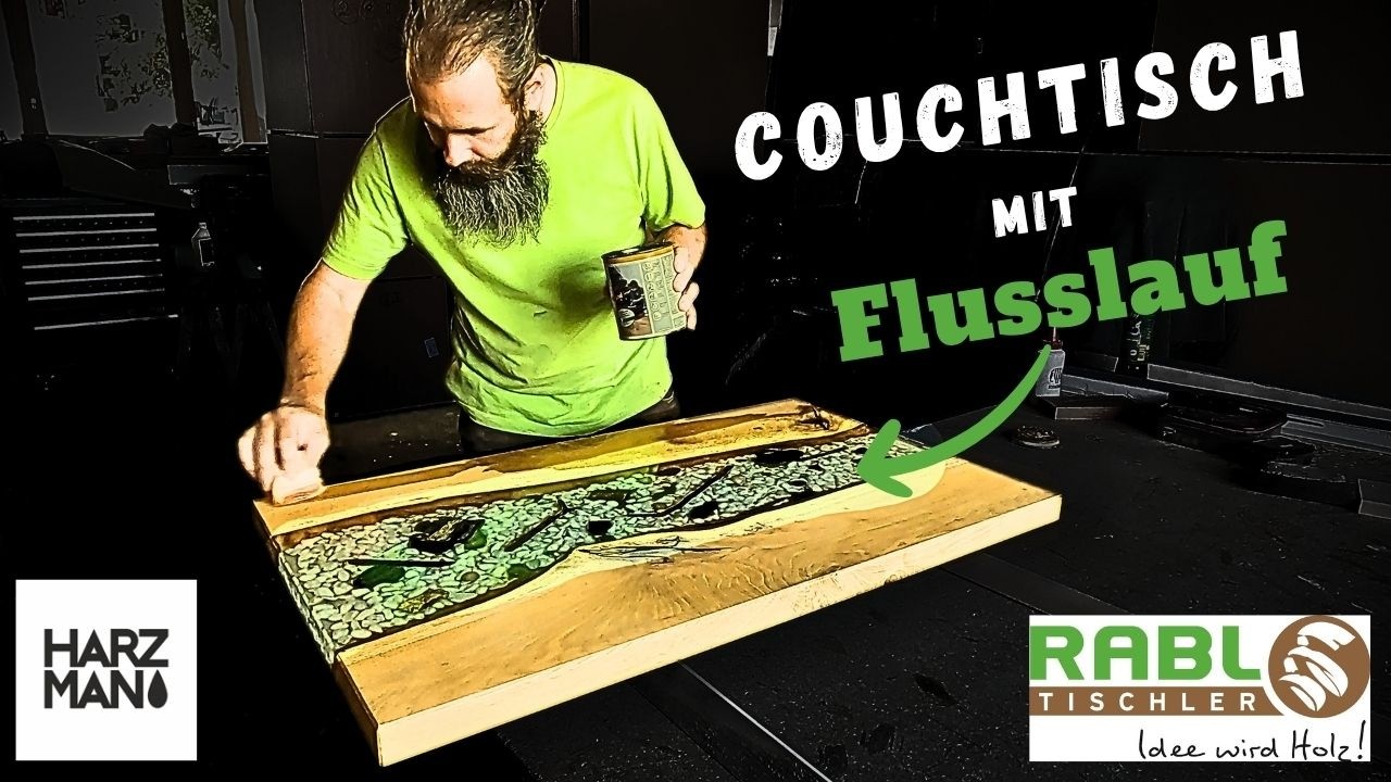 Vorschaubild YouTube Video Couchtisch mit Flusslauf aus Epoxidharz bauen