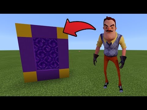 MCPE : How To Make a Portal to the Hello Neighbor Dimension