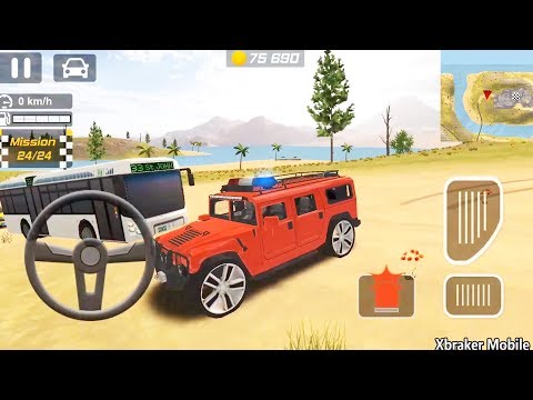 Police Drift Car Driving Simulator: Big Red Police Hummer Driving - Android GamePlay