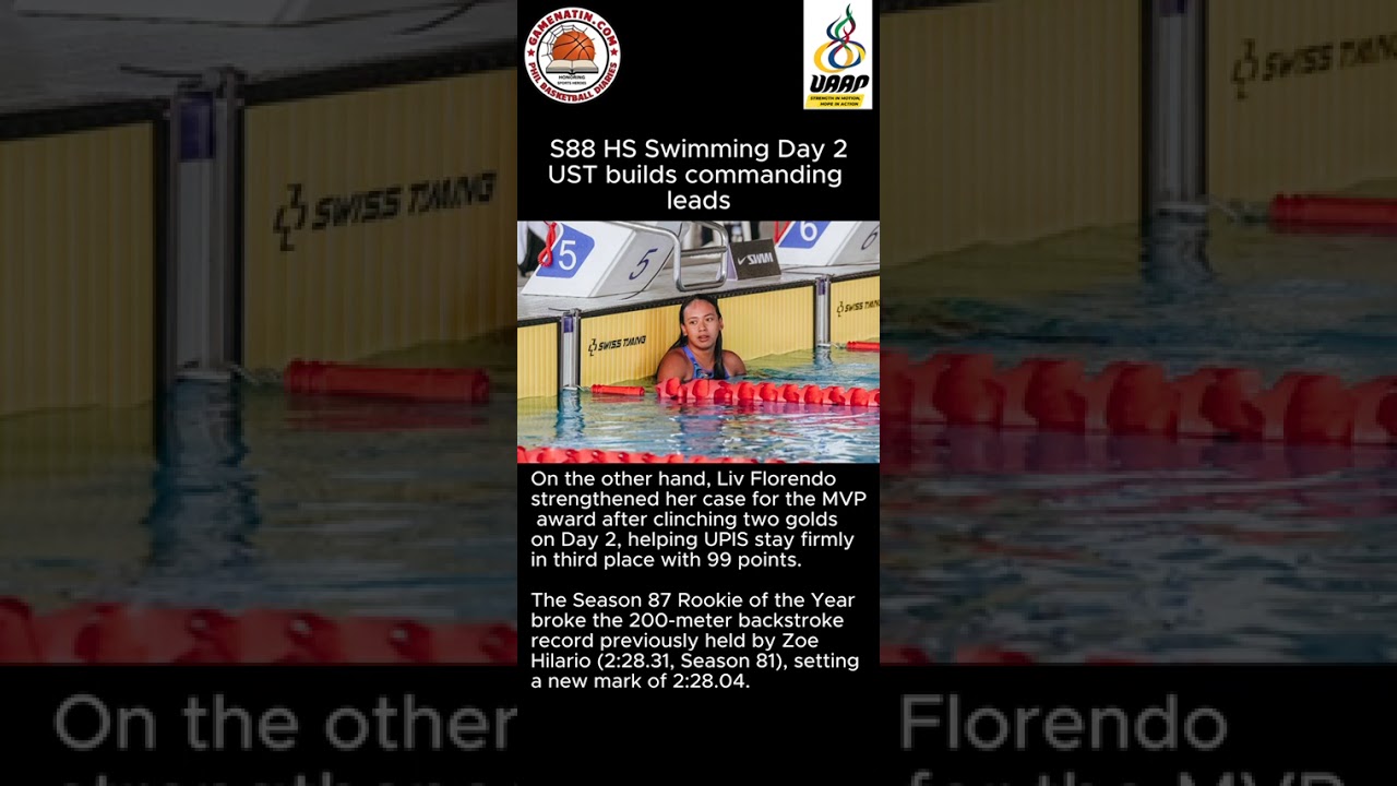 UAAP High School Swimming: UST still up after day 2