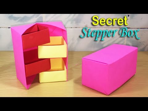 How to make Origami Secret Stepper Box Tutorial DIY