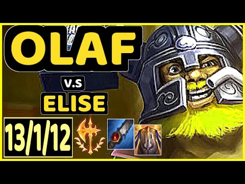 PUNCH (OLAF) vs ELISE - 13/1/12 KDA JUNGLE GAMEPLAY - KR Ranked MASTER