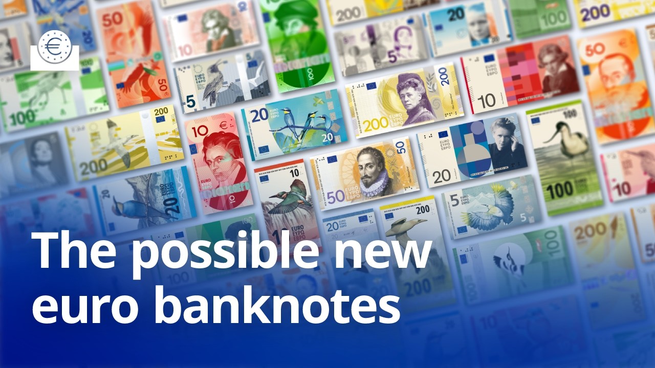 V&iacute;deo resumen con las propuestas de dise&ntilde;o de los nuevos billetes de euro seleccionadas por el BCE