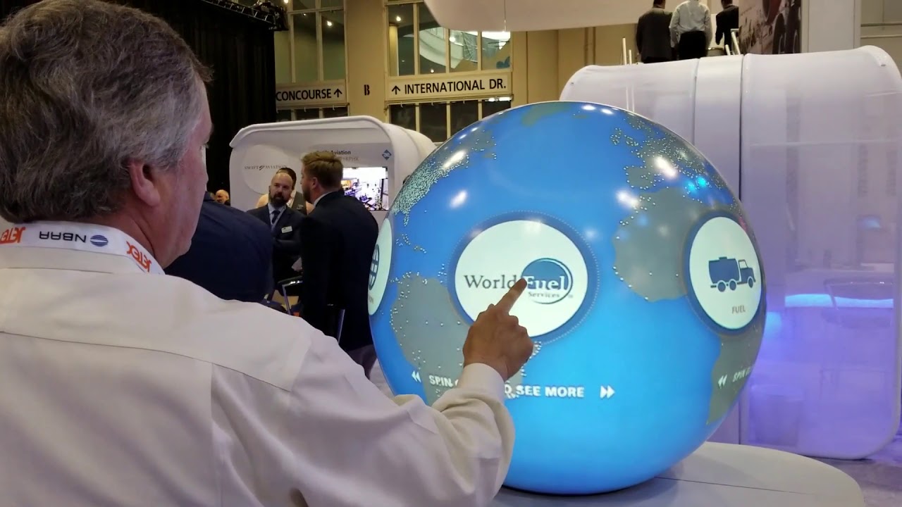 Projection Sphere with Touch Screen, 2' Touch Sphere Tradeshow