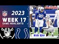 Las Vegas Raiders vs Indianapolis Colts 4th-QTR FULL GAME 12/31/23 | NFL Highlights Today Week 17