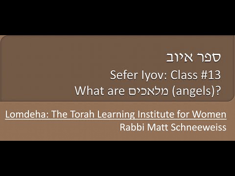 Iyov Class #13: What are Malachim (angels)? Part 1 (Lomdeha)