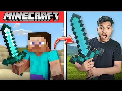Alok Games - I Made Minecraft Sword In Real Life !