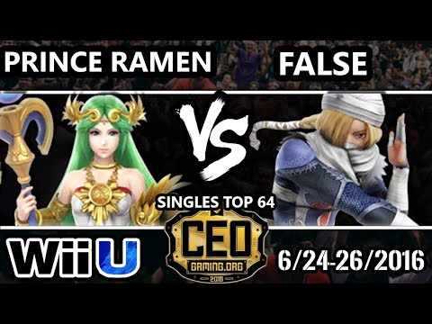 CEO 2016 - FALSE (Sheik) Vs. Prince Ramen (Palutena) - Winners Round 1 - Smash Wii U