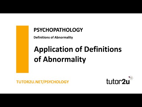 Psychopathology - Definitions of Abnormality - Application | AQA A Level Psychology