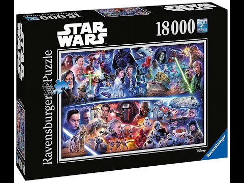 Star Wars Puzzle 18000 pieces time lapse part 1 of 4