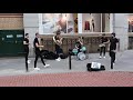 A huge crowd get blown away with the return of The New Brass Kings mashup of.."Everybody /Thriller".
