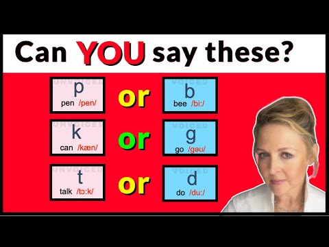 How to Pronounce Consonants - /p/ /b/ /t/ /d/ /k/ /g/ - Learn British English RP Accent