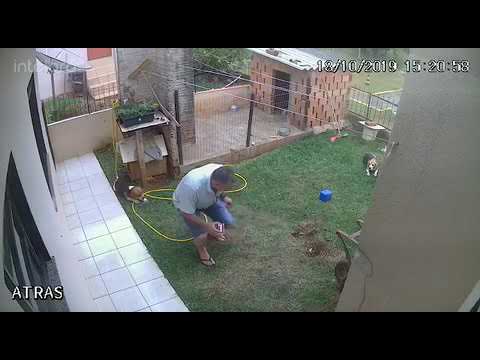 Man blows up his back garden